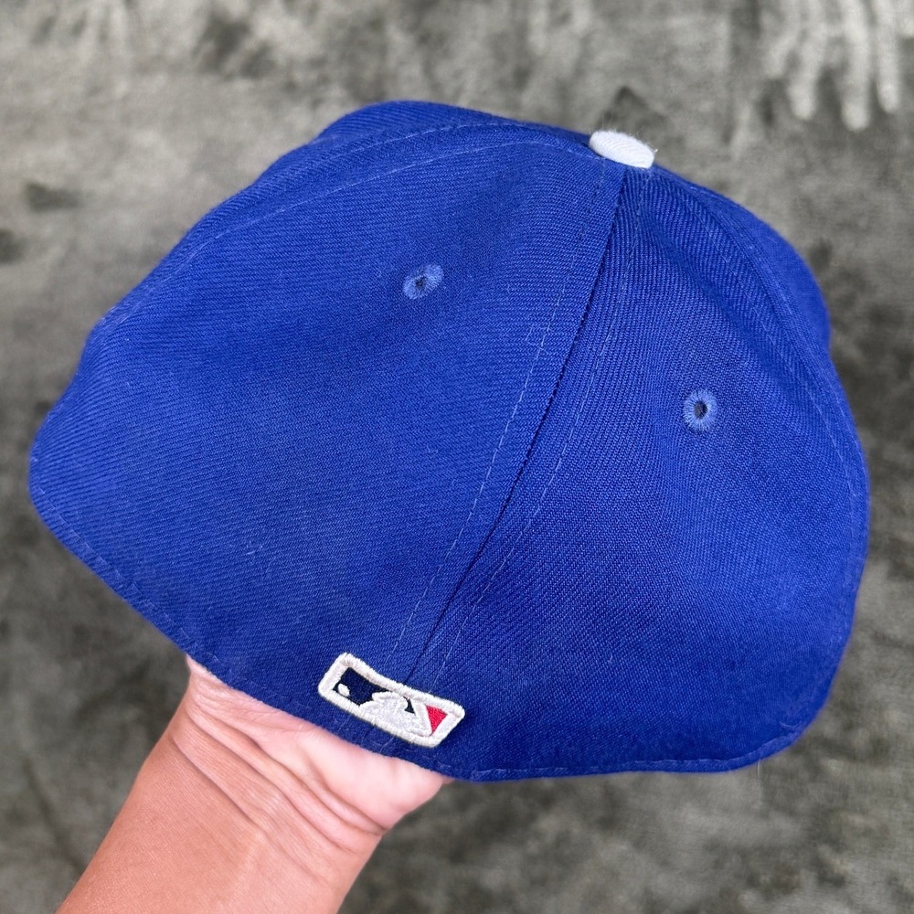New Era 59FIFTY Los Angeles Dodgers 2018 World Series Patch Hat Blue Size 7 3/8 - Picture 2 of 8